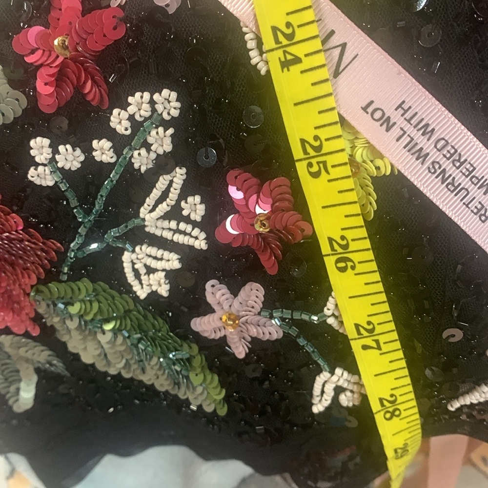 Mac Duggal Floral Pencil Beaded Sequin Skirt XL New - Picture 10 of 11